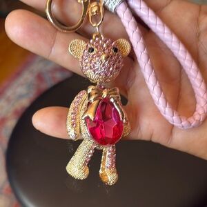 Beauty & Bling Pink and Gold Sparkly Key Holder
